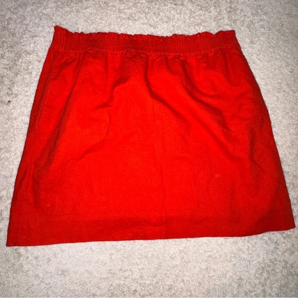 J. Crew Bold Red Mini Skirt